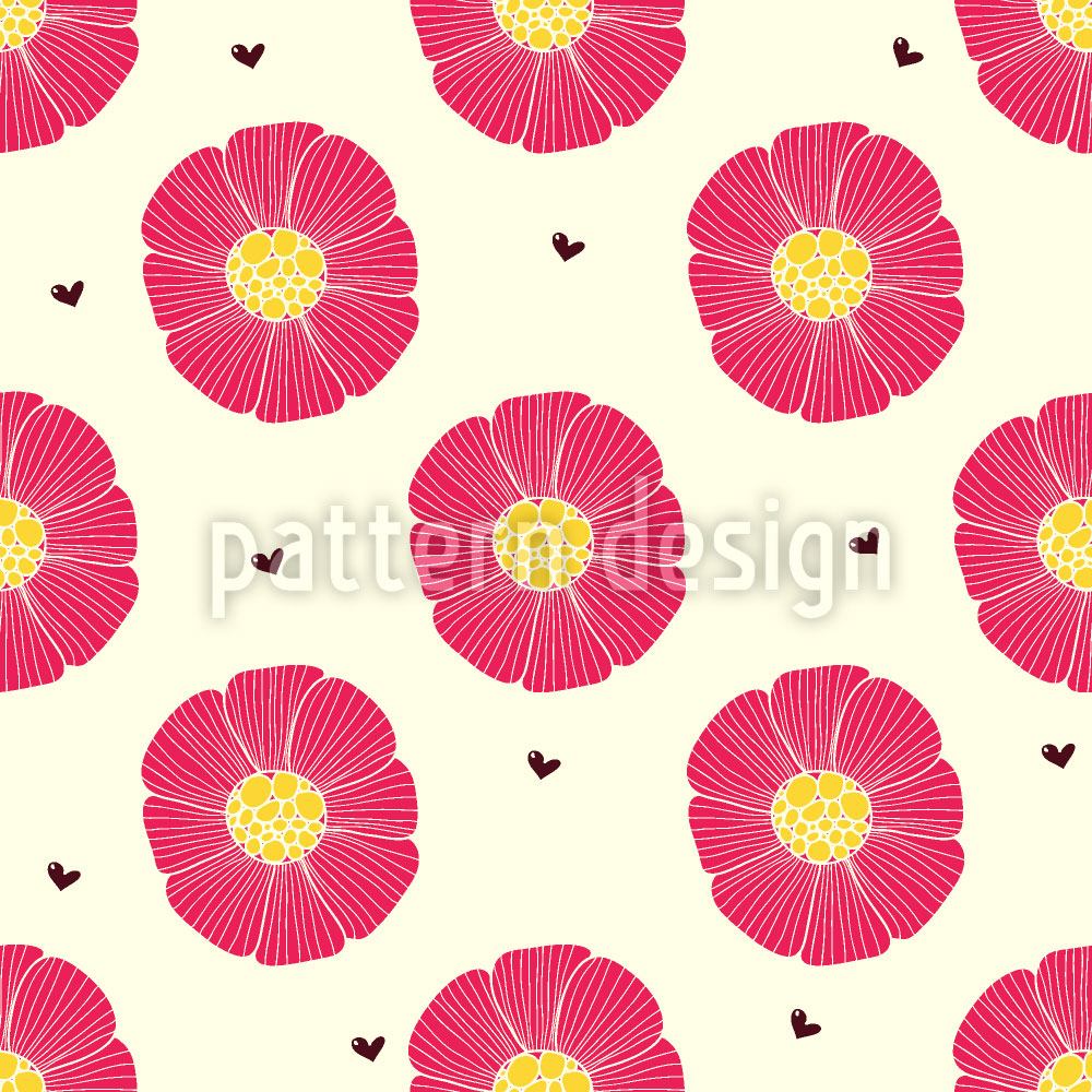 patterned-wallpaper-chocolate-heart-and-flower