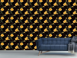 patterned-wallpaper-yellow-rambler-roses