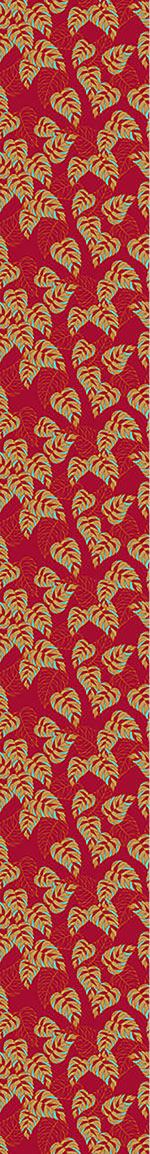 patterned-wallpaper-birchleaves-on-red