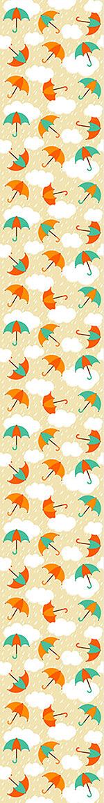 patterned-wallpaper-umbrellas-in-the-evening-rain