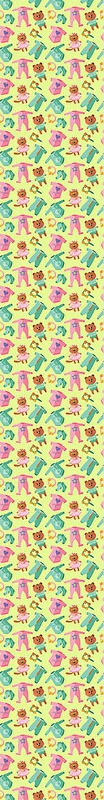 patterned-wallpaper-baby-clothes-and-toys