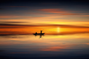 photo-wallpaper-boat-in-the-golden-light
