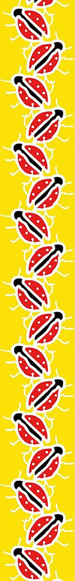 patterned-wallpaper-climbing-ladybugs