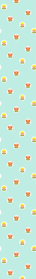 patterned-wallpaper-retro-flowers-in-the-spotlight