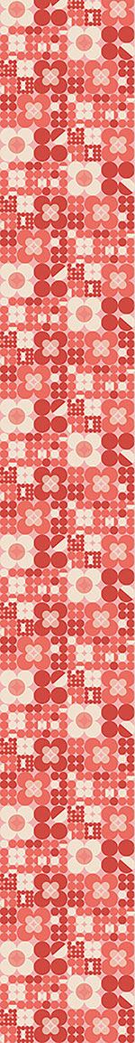 patterned-wallpaper-round-retro-flowers