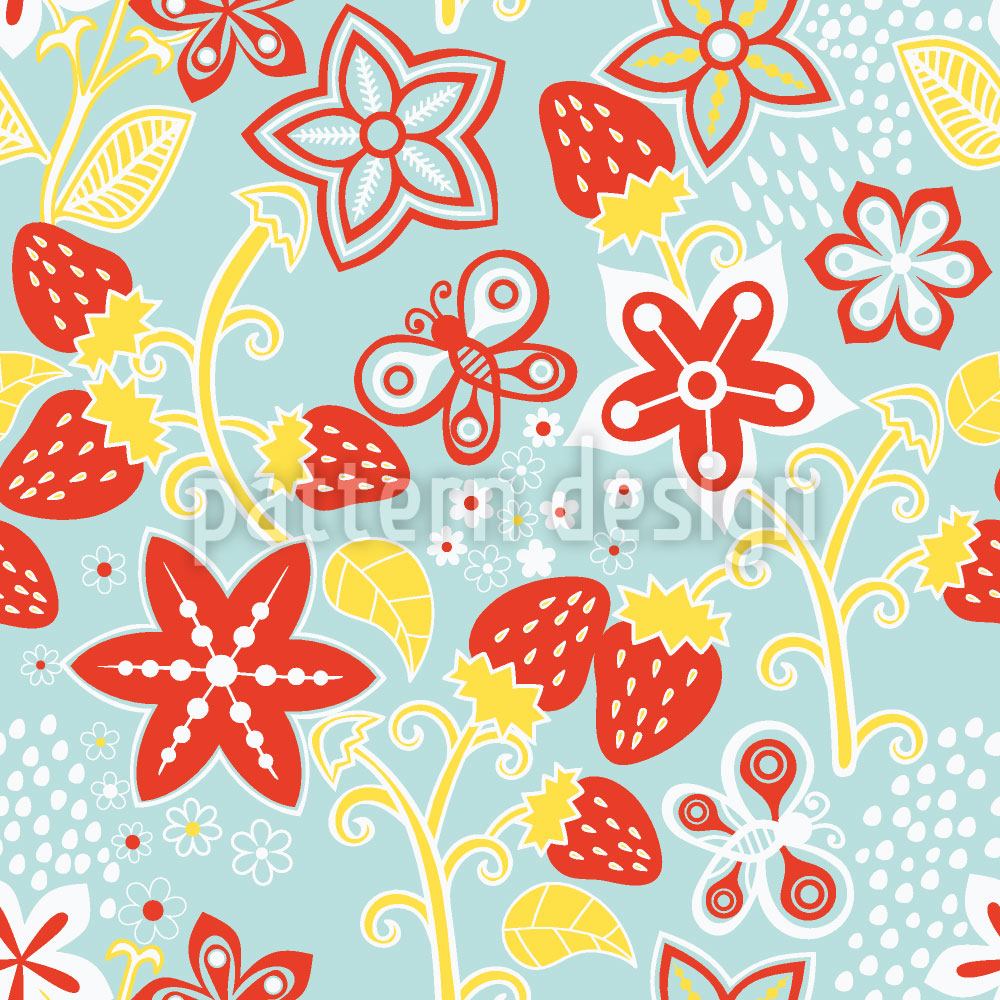 patterned-wallpaper-in-lillys-strawberry-paradise