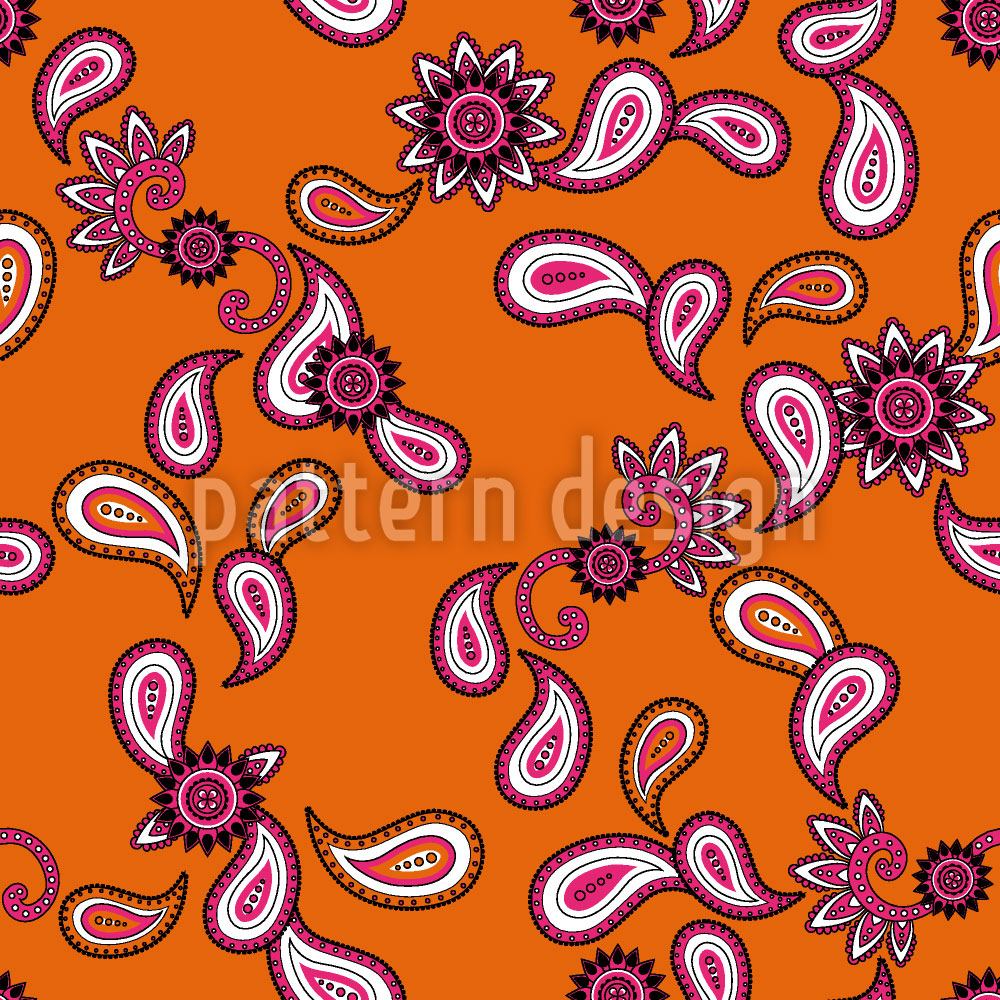 patterned-wallpaper-orange-paisley