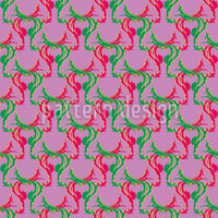 patterned-wallpaper-retro-deer-green-and-red