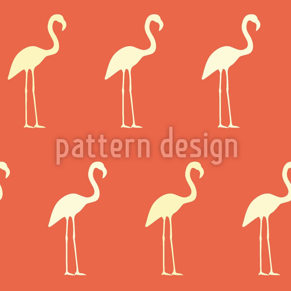 patterned-wallpaper-sunset-flamingo