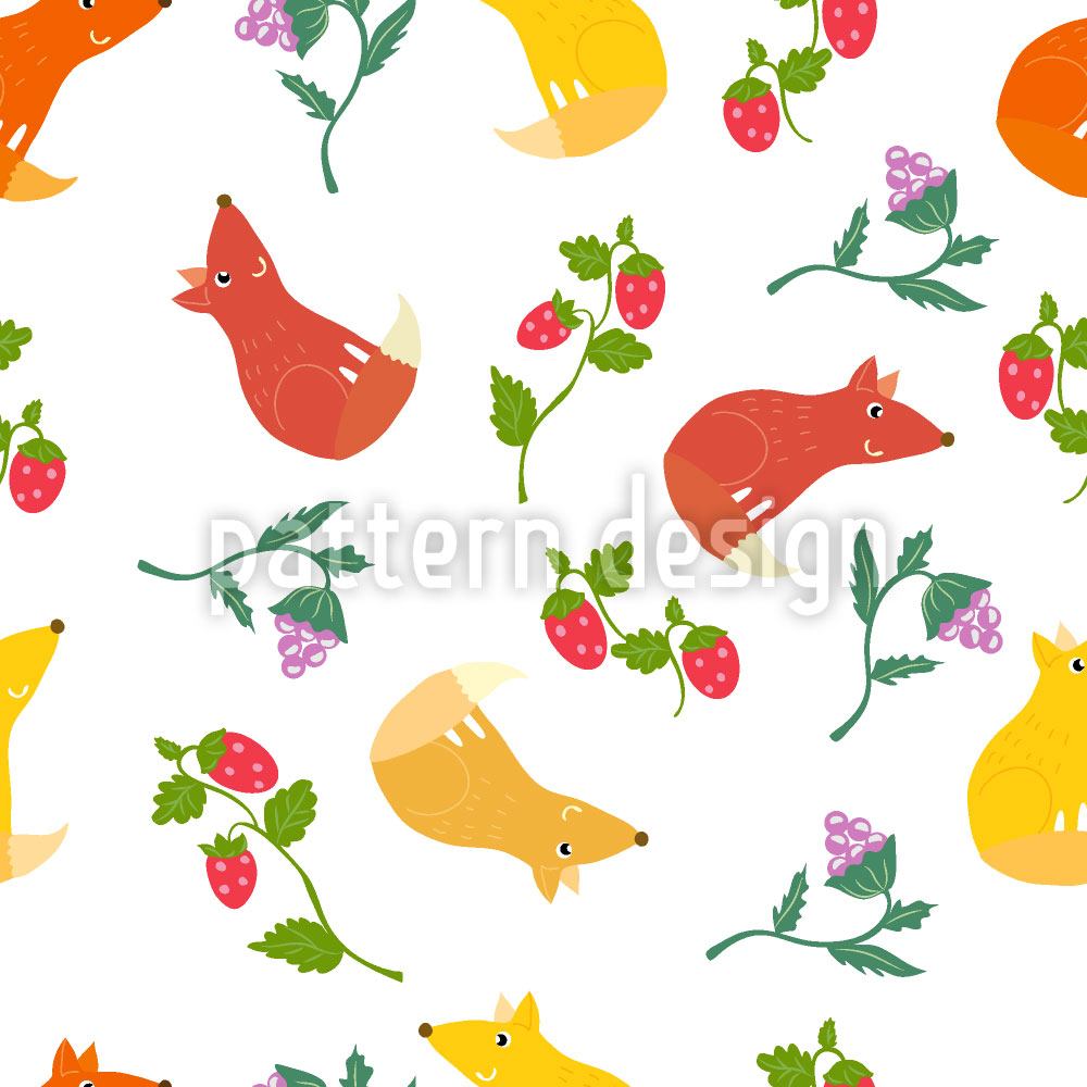 patterned-wallpaper-fox-friends