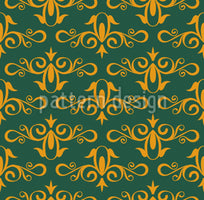 patterned-wallpaper-cinderella-green