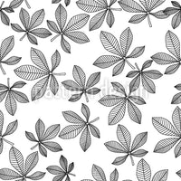 patterned-wallpaper-chestnut-leaves-black-and-white