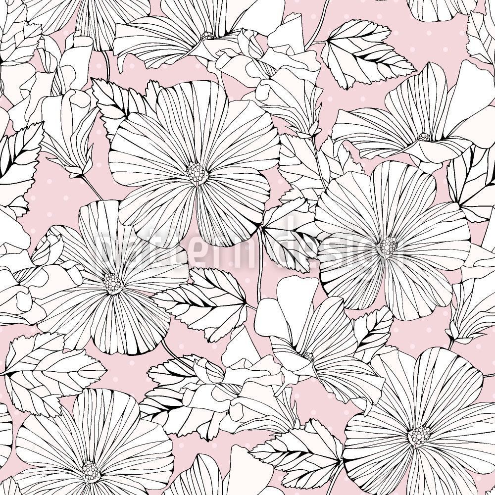 patterned-wallpaper-scrapbook-hibiscus