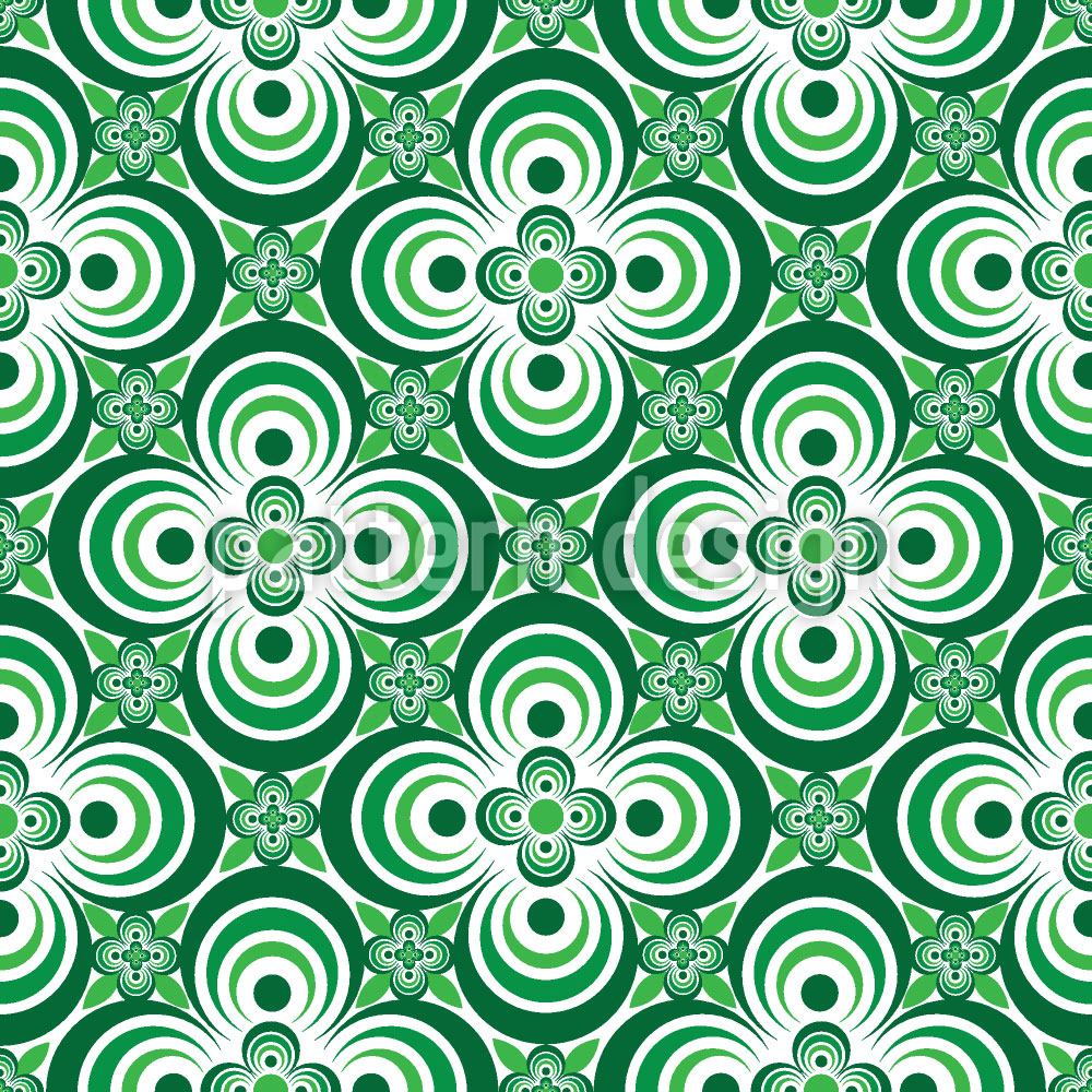 patterned-wallpaper-quatrefoil-green