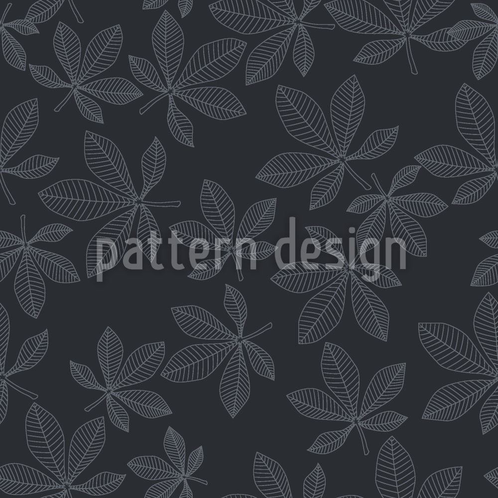 patterned-wallpaper-chestnut-leaves-in-winter-dress