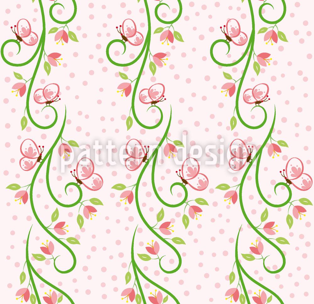 patterned-wallpaper-butterfly-visit-bordure