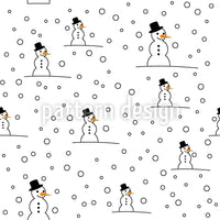 patterned-wallpaper-snowman-fun