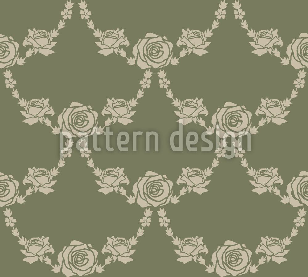 patterned-wallpaper-english-roses-green