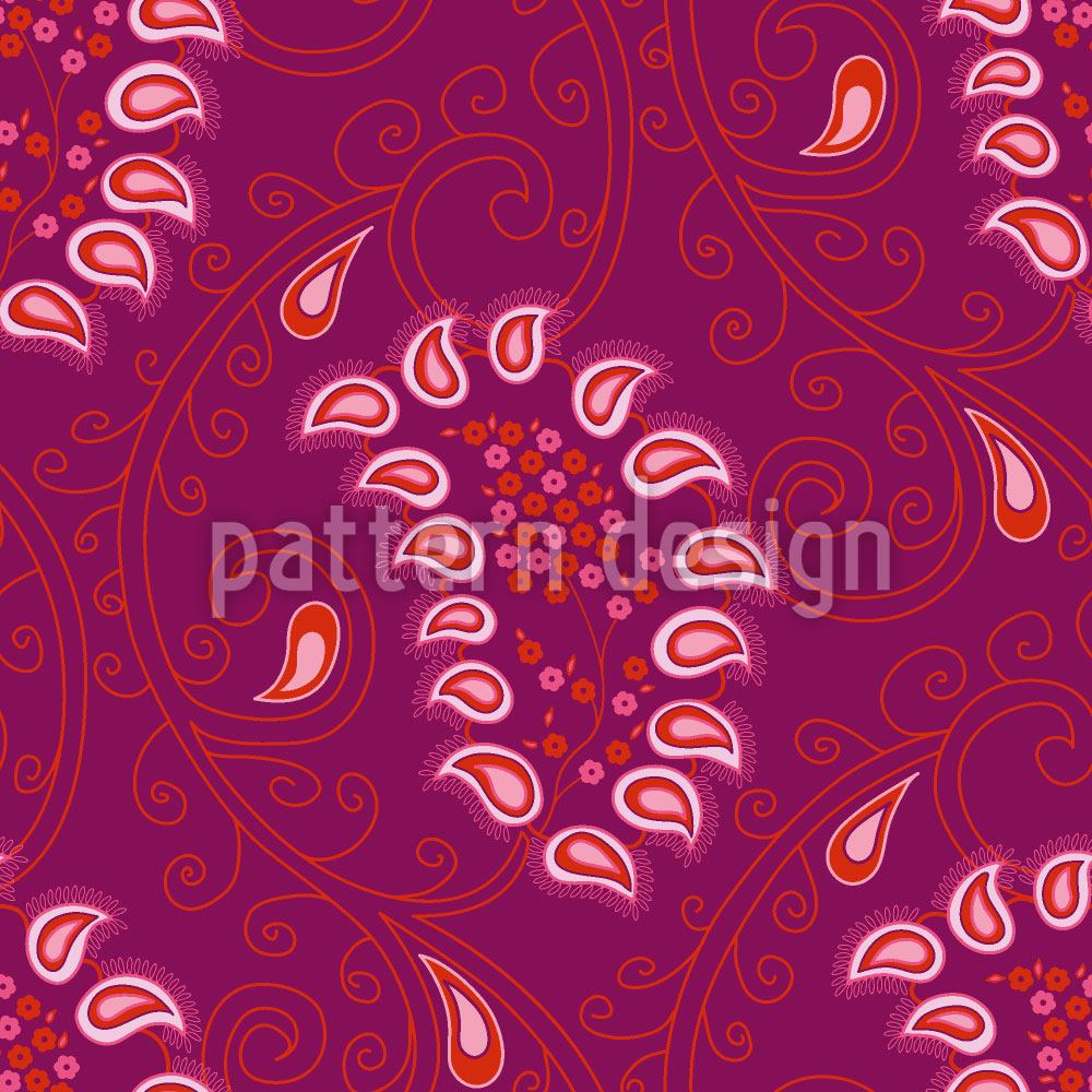 patterned-wallpaper-exotic-tendrillars-purple