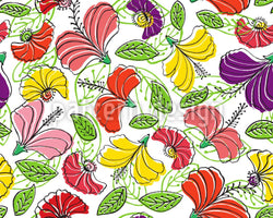 patterned-wallpaper-paradise-flowers-fantasy