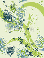 patterned-wallpaper-stylized-peacock-eyes