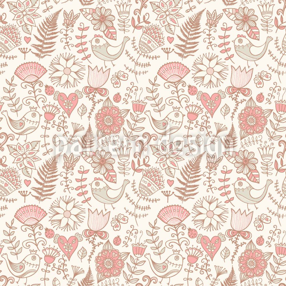 patterned-wallpaper-softness-of-the-paradise-birds