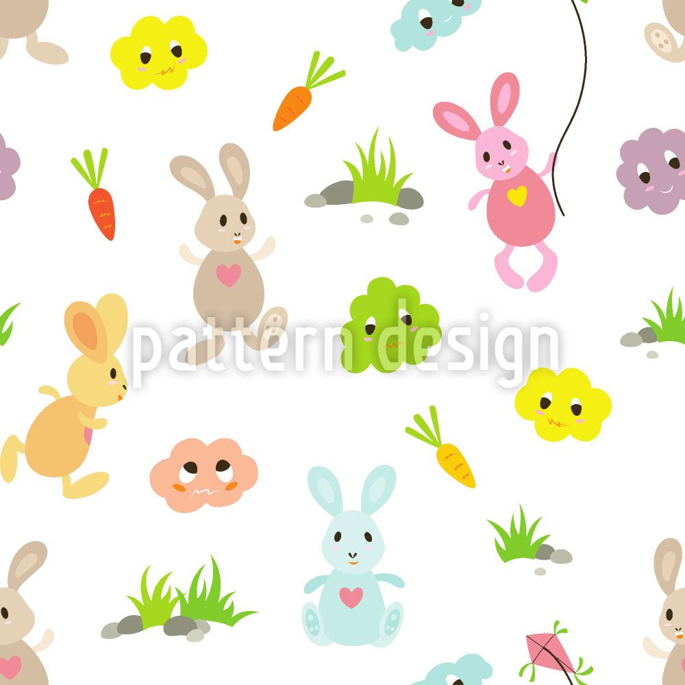 patterned-wallpaper-bunny-friends