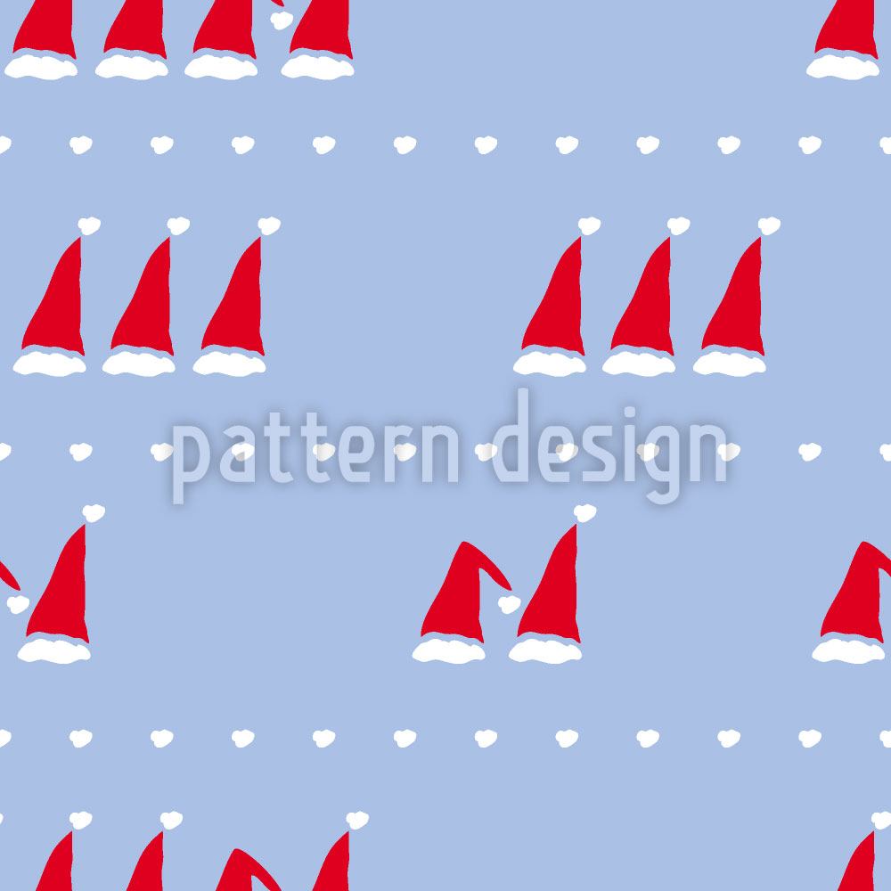 patterned-wallpaper-counting-santa-caps