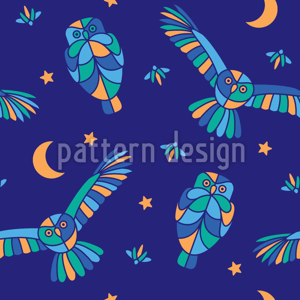 patterned-wallpaper-owls-at-night