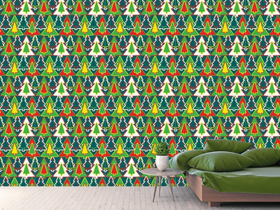 patterned-wallpaper-wood-of-coniferous-trees