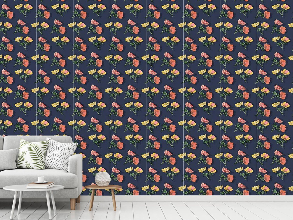 patterned-wallpaper-pretty-anemones