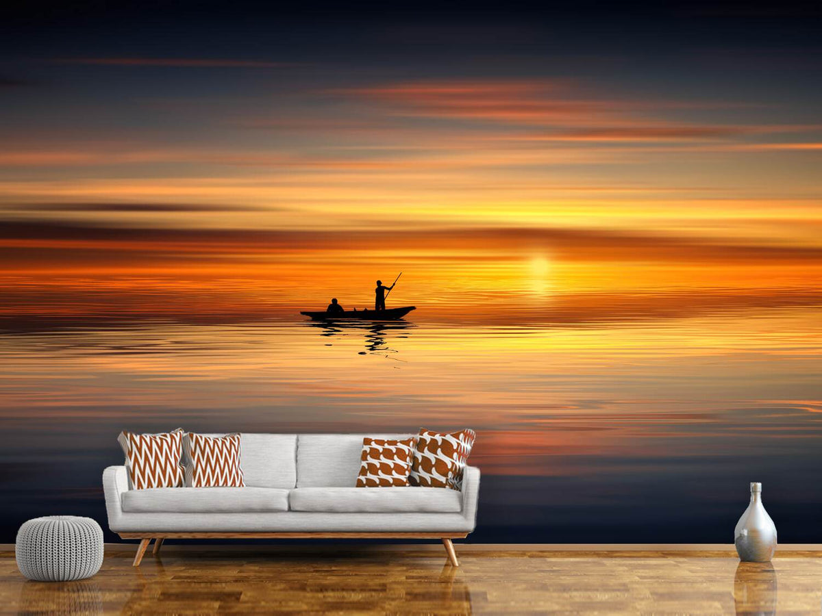photo-wallpaper-boat-in-the-golden-light