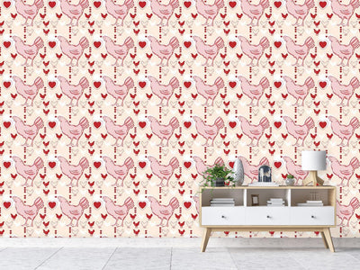 patterned-wallpaper-chicken-with-heart