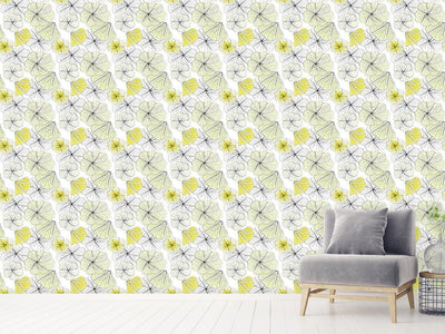 patterned-wallpaper-hibiscus-blossoms