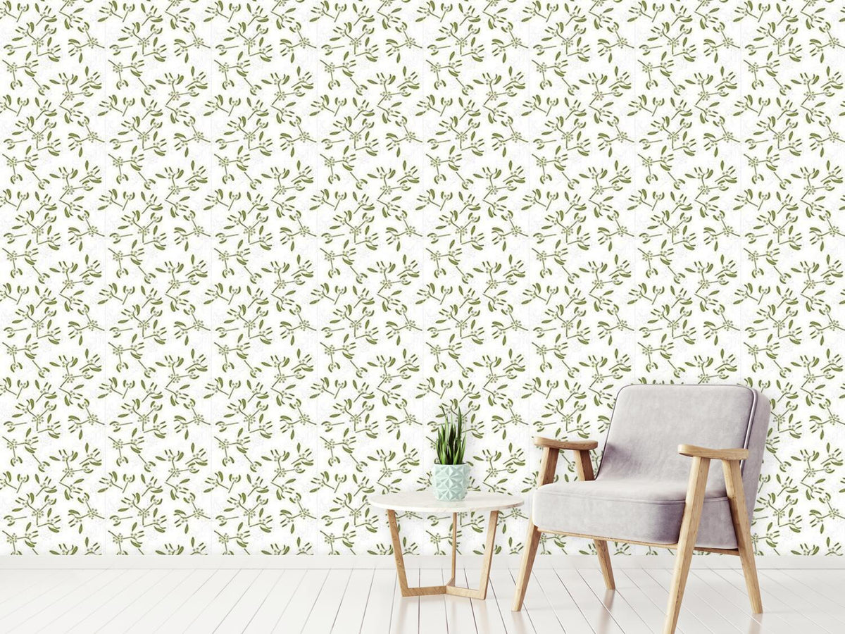 patterned-wallpaper-mistletoes