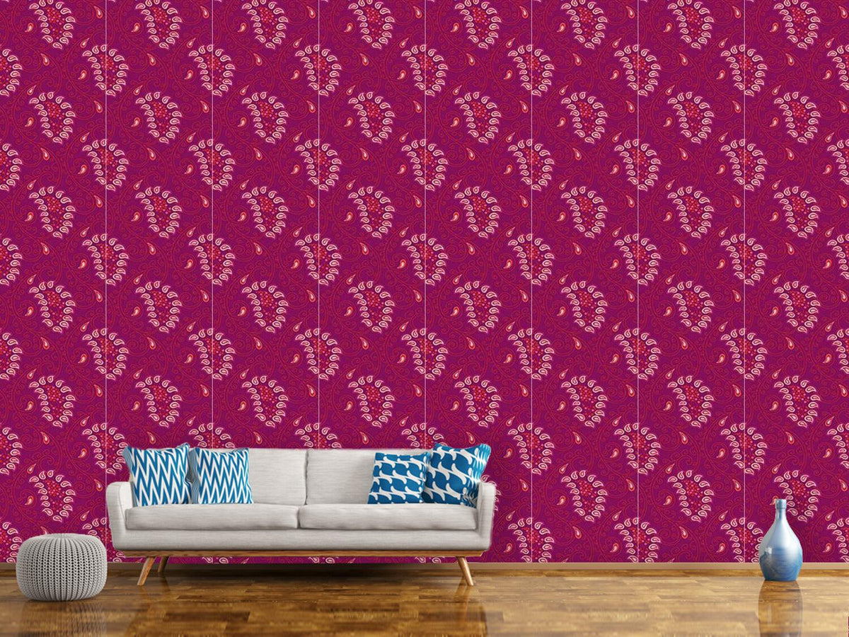 patterned-wallpaper-exotic-tendrillars-purple