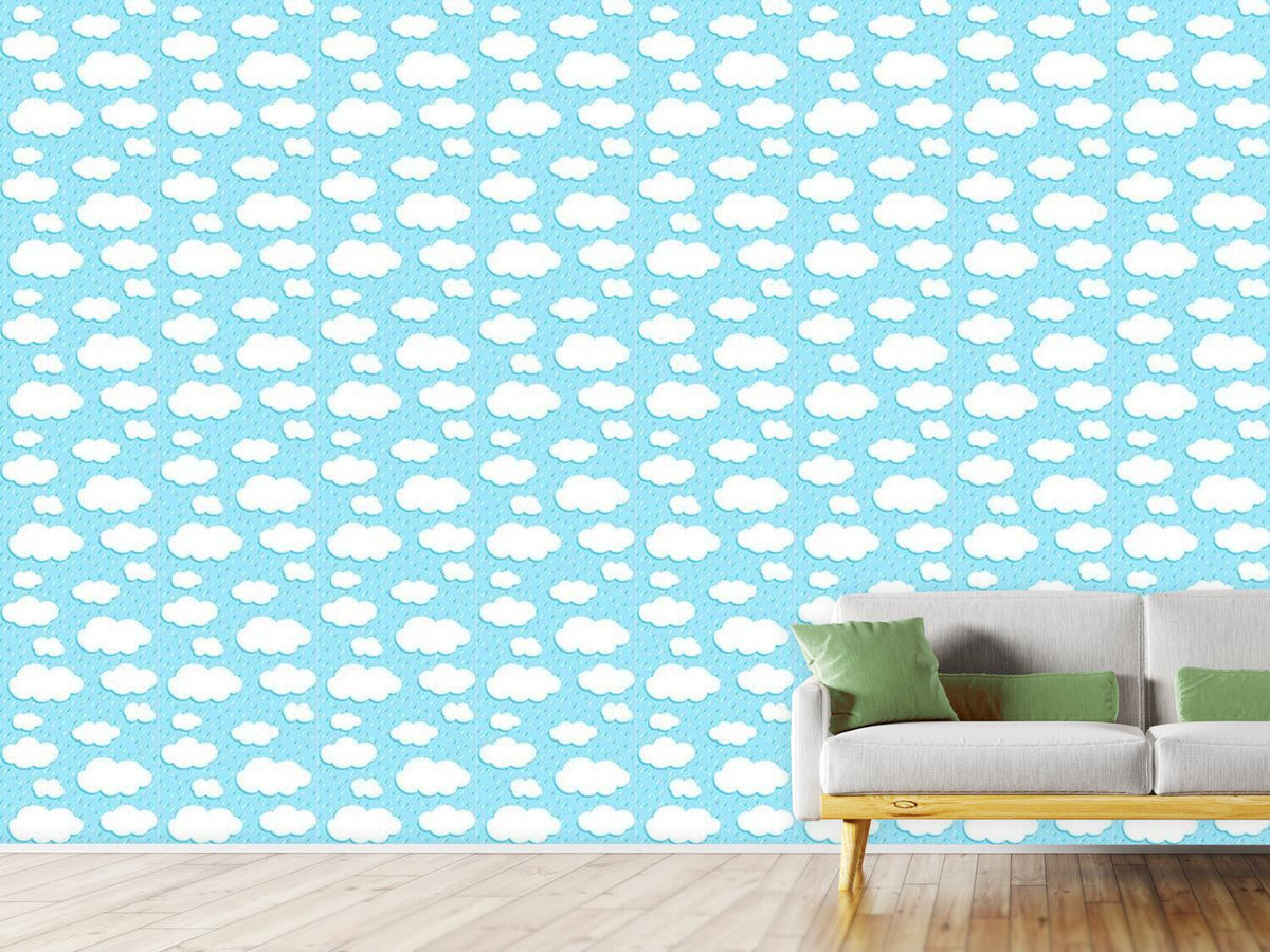 patterned-wallpaper-clouds-and-drops