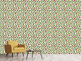 patterned-wallpaper-holly-christmas