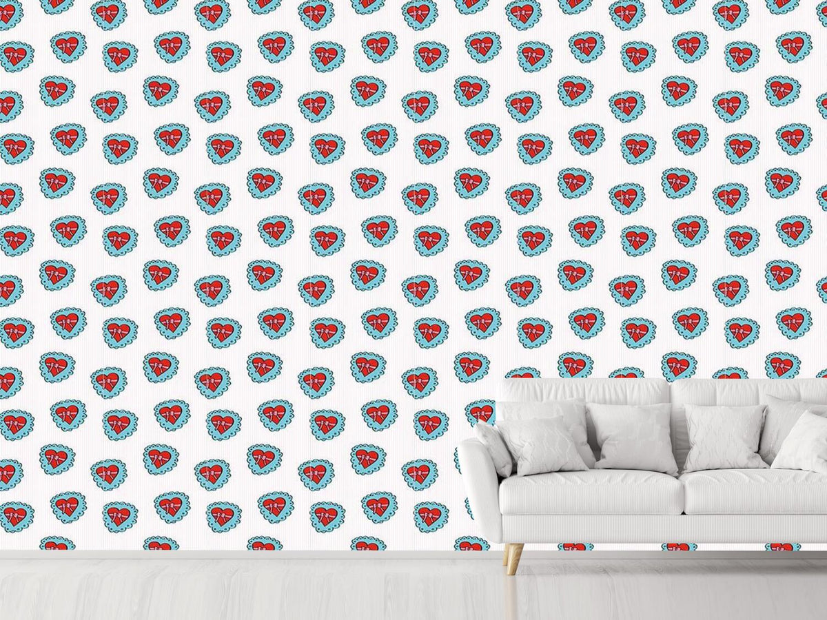 patterned-wallpaper-heartshaped-box-with-bow