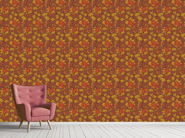 patterned-wallpaper-bouquet-mocca