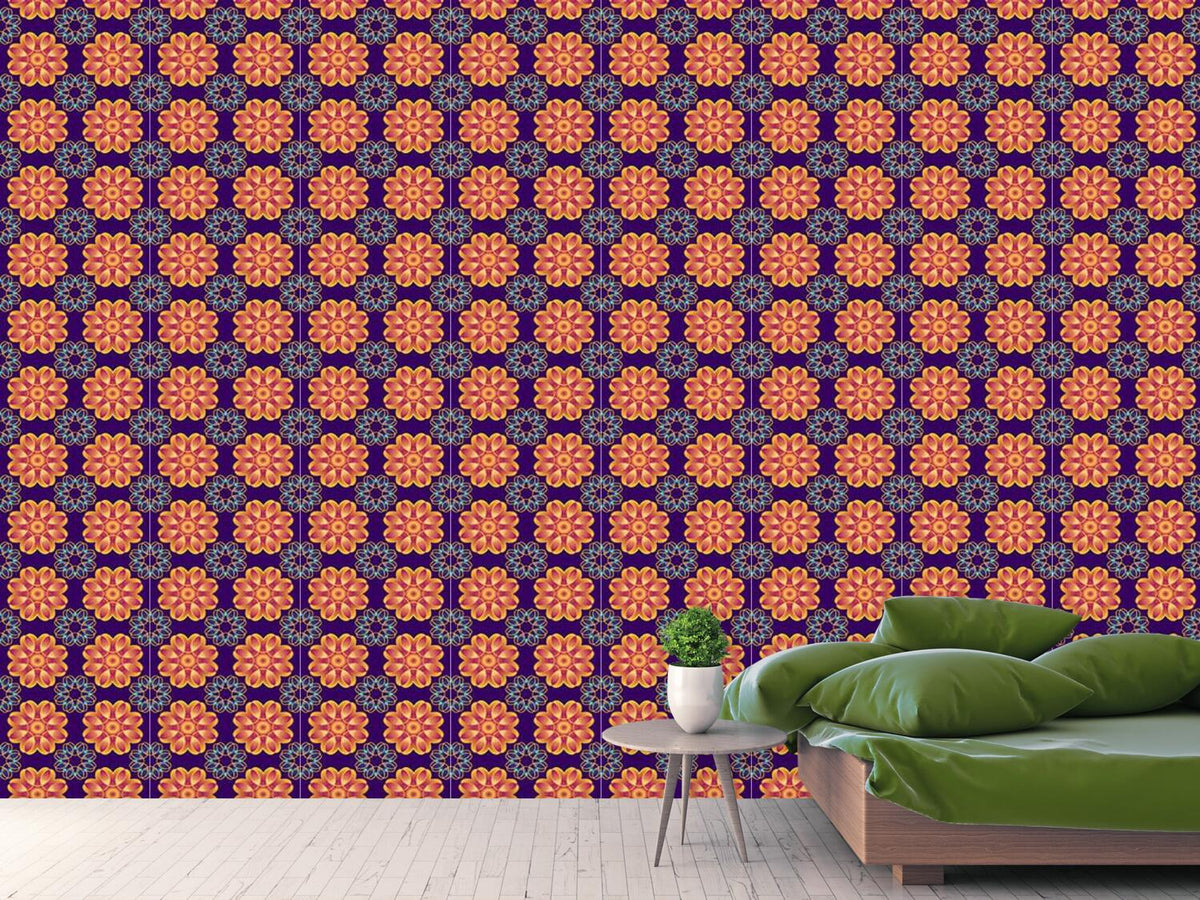 patterned-wallpaper-spiral-flowers-with-hearts