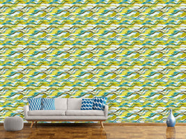 patterned-wallpaper-design-with-waves-and-flowers