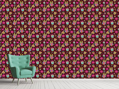 patterned-wallpaper-owls-in-chocolate