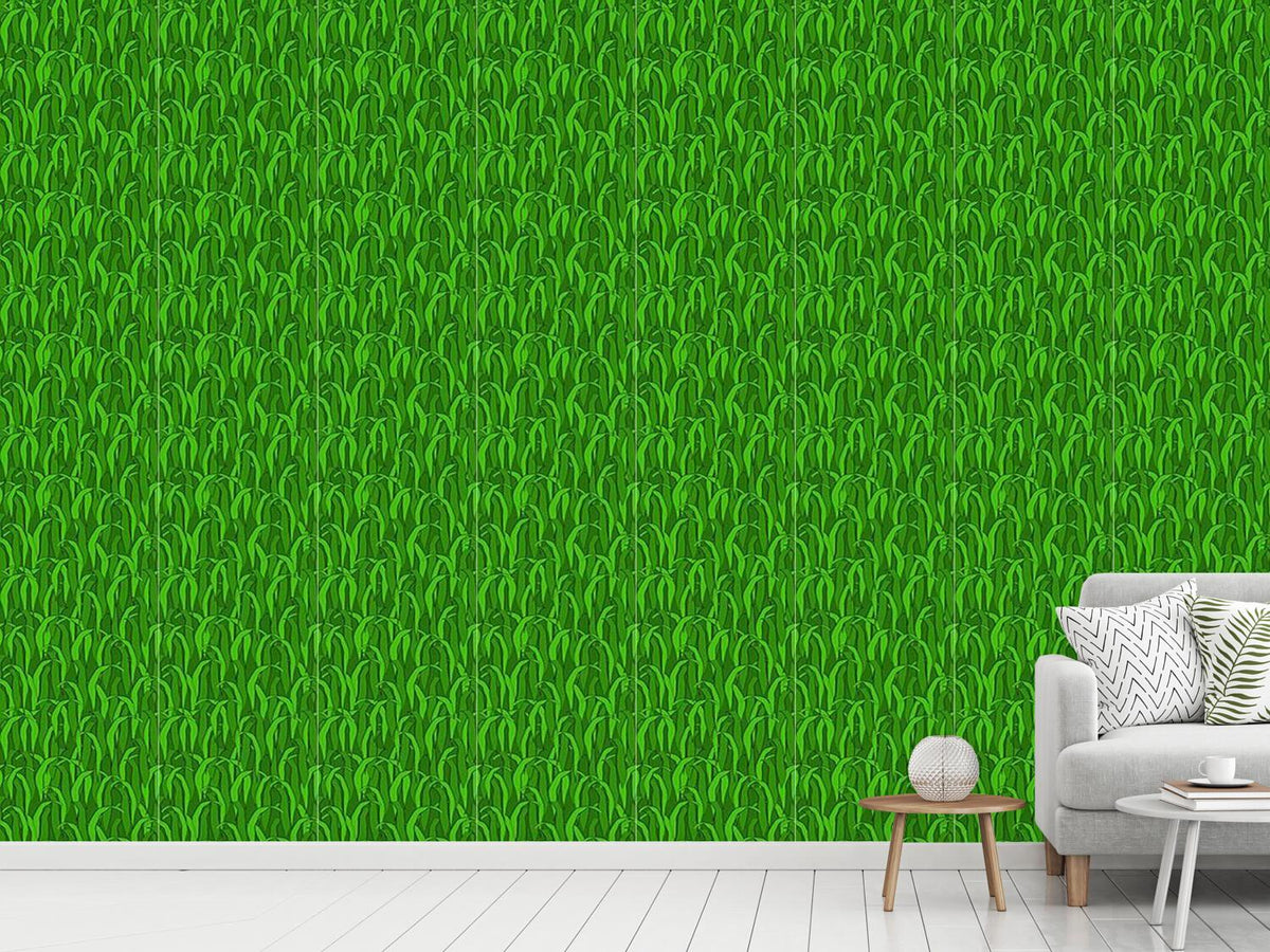 patterned-wallpaper-in-the-green-grass