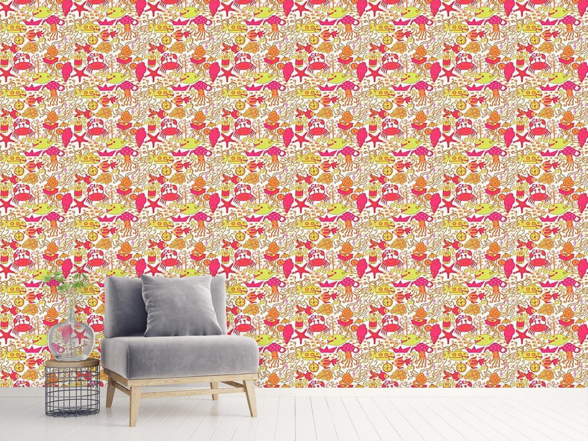 patterned-wallpaper-happy-yellow-submarine