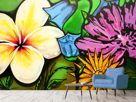 photo-wallpaper-graffiti-flowers