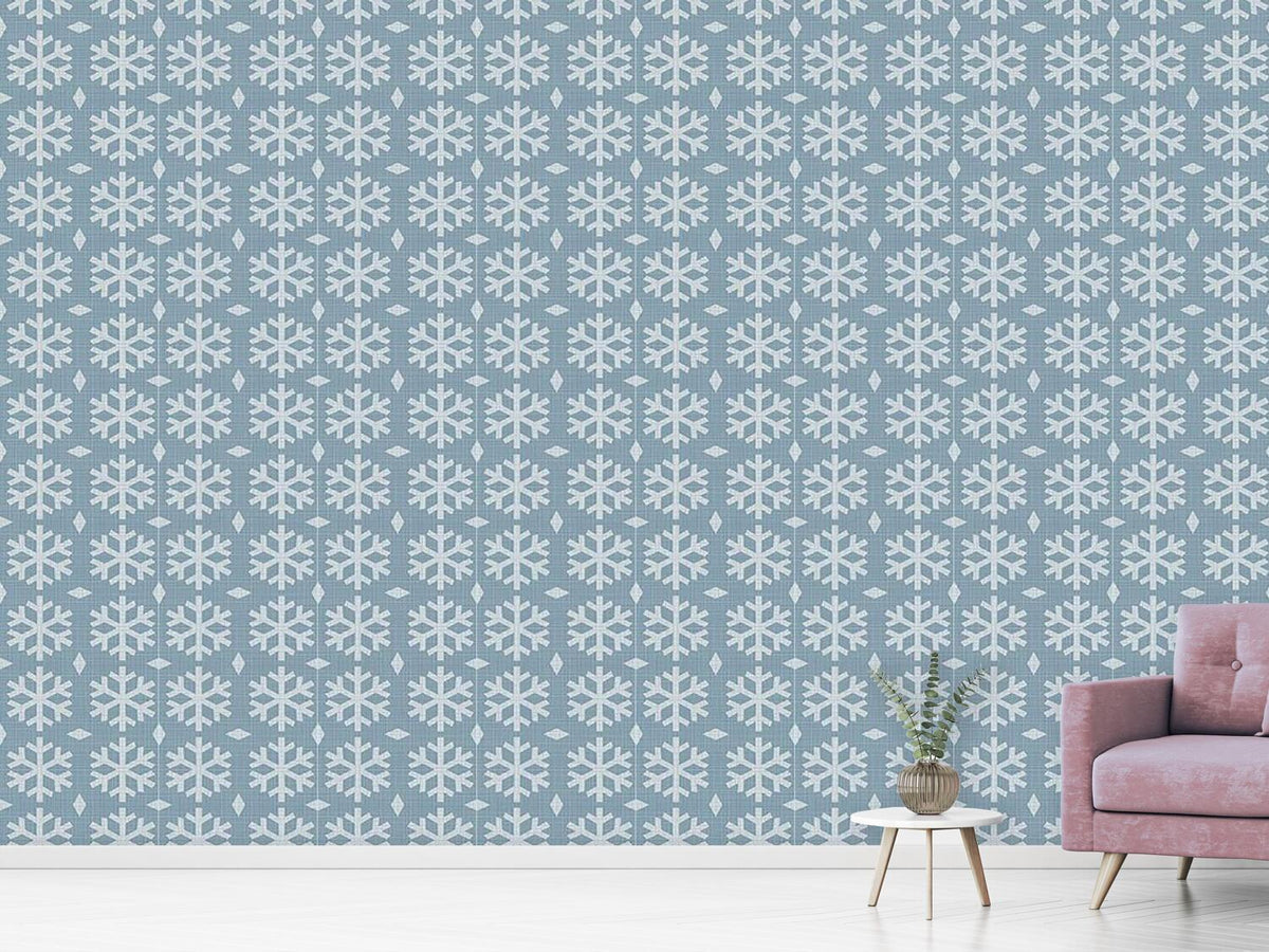 patterned-wallpaper-winter-flakes