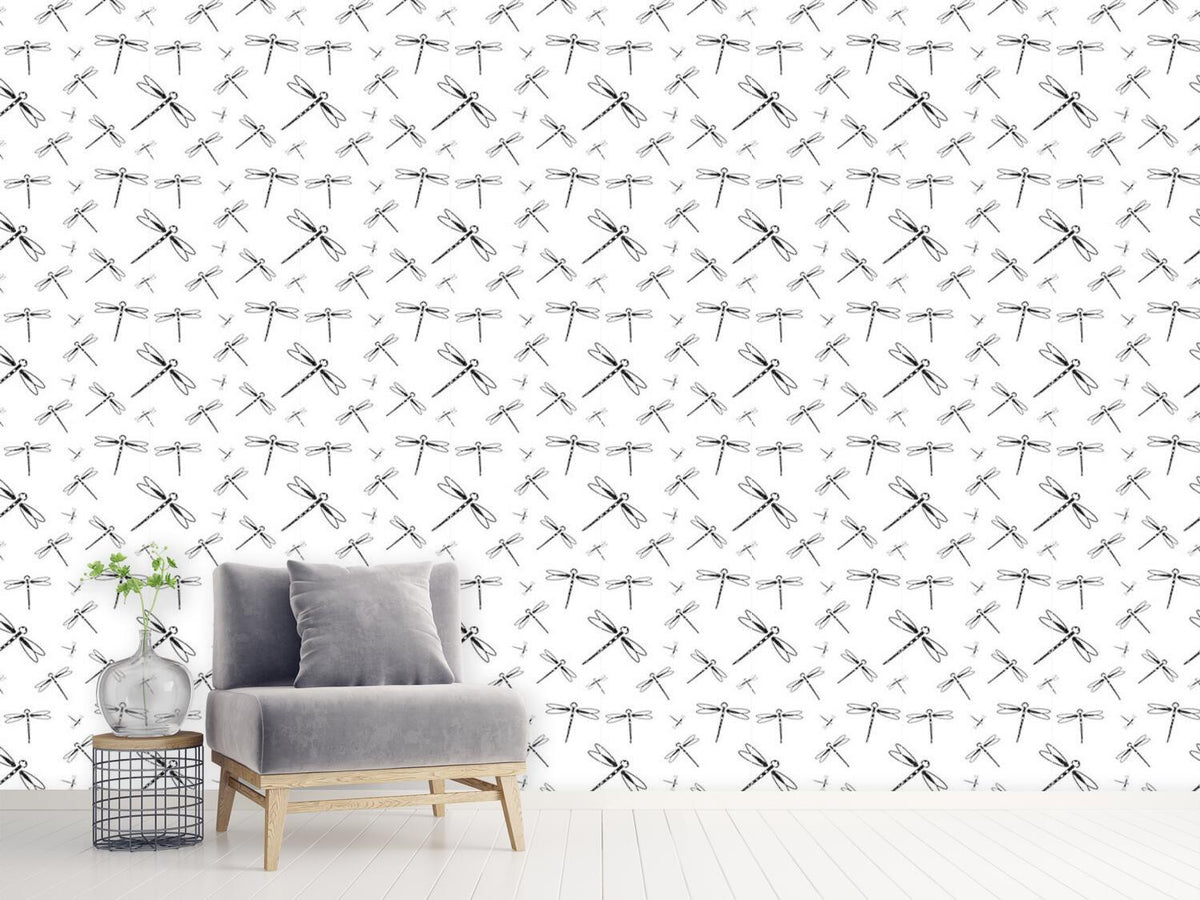 patterned-wallpaper-dragonfly-swarm