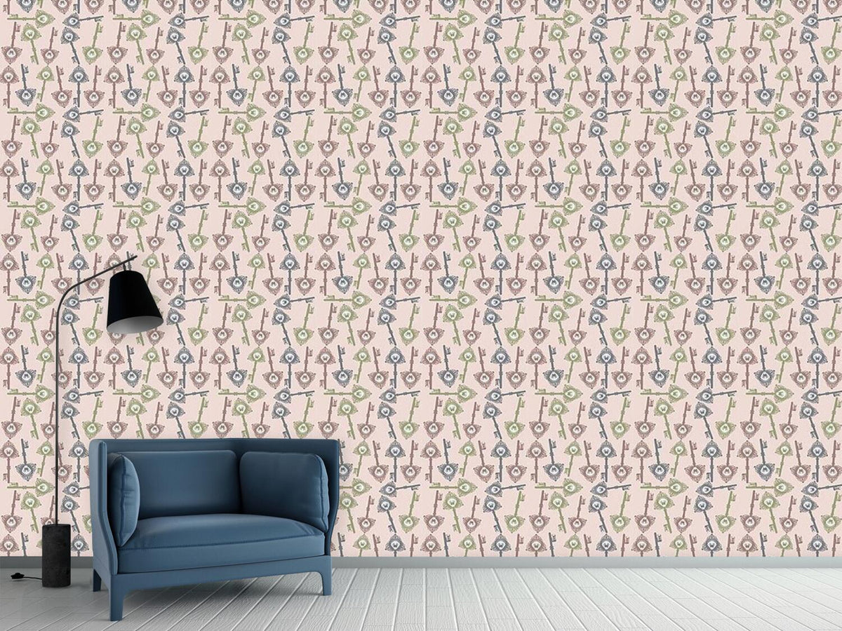 patterned-wallpaper-the-keys-to-fairytale-kingdom