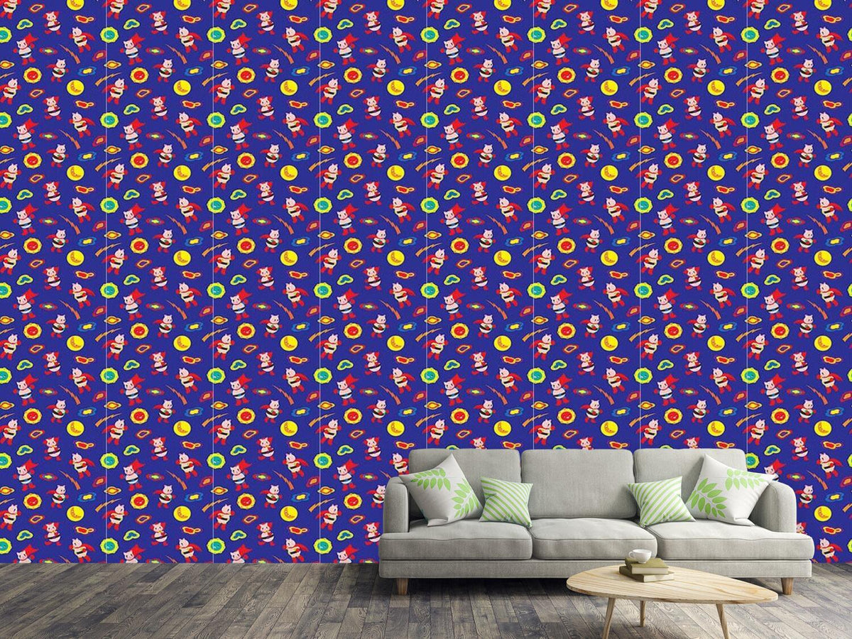 patterned-wallpaper-super-piggy-saves-the-world